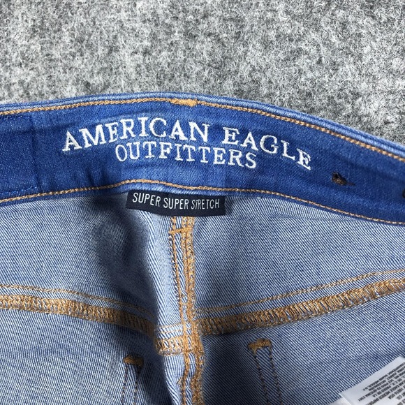 American Eagle Jeans Womens 00 Blue High Rise Jegging Super Super Stretch Skinny - Picture 2 of 16